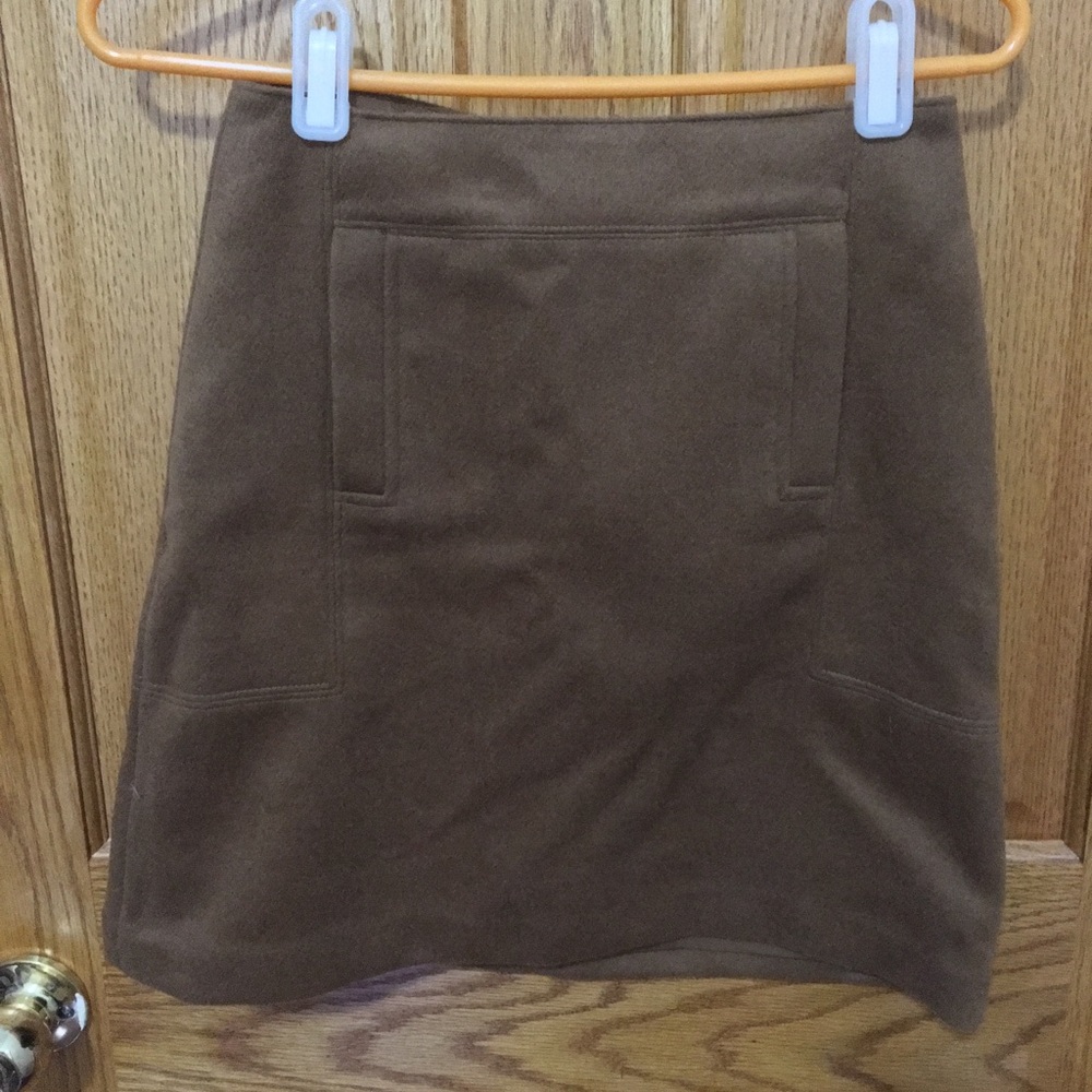 NWT Warm rich brown color wool skirt